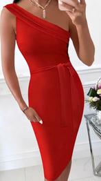 Rode One-shoulder Jurk, Kleding | Dames, Jumpsuits, Maat 38/40 (M), Nieuw, Ophalen of Verzenden, Temptations