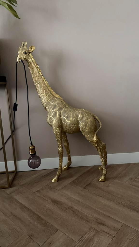 Unieke Giraffe Lamp - Eyecatcher!, Huis en Inrichting, Lampen | Vloerlampen, Zo goed als nieuw, 100 tot 150 cm, Overige materialen