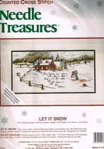Cado AANBIEDING NEEDLE TREASURES BORDUURPAKKET, LET IT SNOW, Ophalen of Verzenden, Nieuw, Handborduren, Borduurpakket