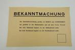 duitse ww2 bekend making flyer, Verzamelen, Militaria | Tweede Wereldoorlog, Ophalen of Verzenden, Duitsland