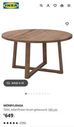 Ronde eettafel MÖRBYLÅNGA IKEA, Huis en Inrichting, 100 tot 150 cm, Ophalen of Verzenden, Zo goed als nieuw, Eikenhout