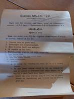 eindexamens mulo 1951, Gelezen, Overige niveaus, Ophalen of Verzenden, Engels