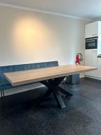 Eiken eettafel, Ophalen, Gebruikt, 200 cm of meer, 50 tot 100 cm