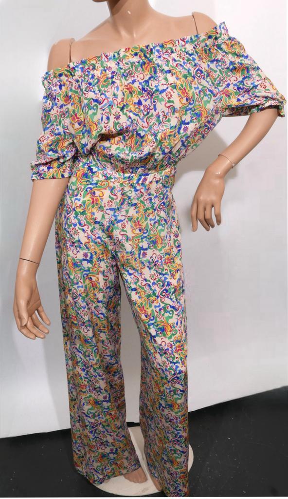 SALONI Juli off shoulder jumpsuit maat S/ 36 ZGAN, Kleding | Dames, Jumpsuits, Zo goed als nieuw, Maat 36 (S), Overige kleuren