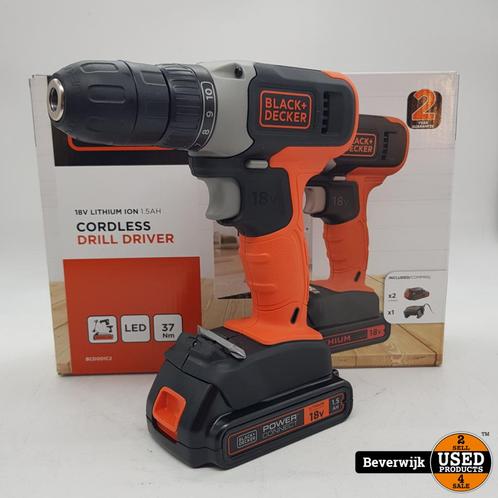 Black & Decker BCD001C2 Schroefboormachine 2x 18V - NIEUW, Doe-het-zelf en Verbouw, Gereedschap | Boormachines, Zo goed als nieuw