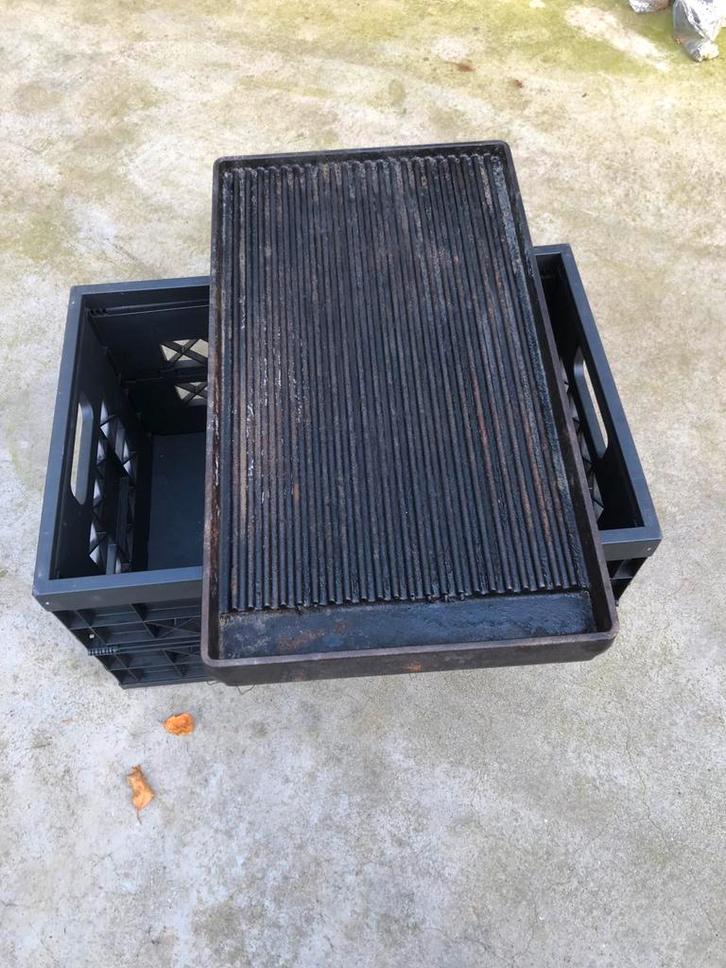 Gietijzeren Grillplaat Zanussi Horeca Fornuis, Witgoed en Apparatuur, Grillplaten, Gebruikt, Ophalen