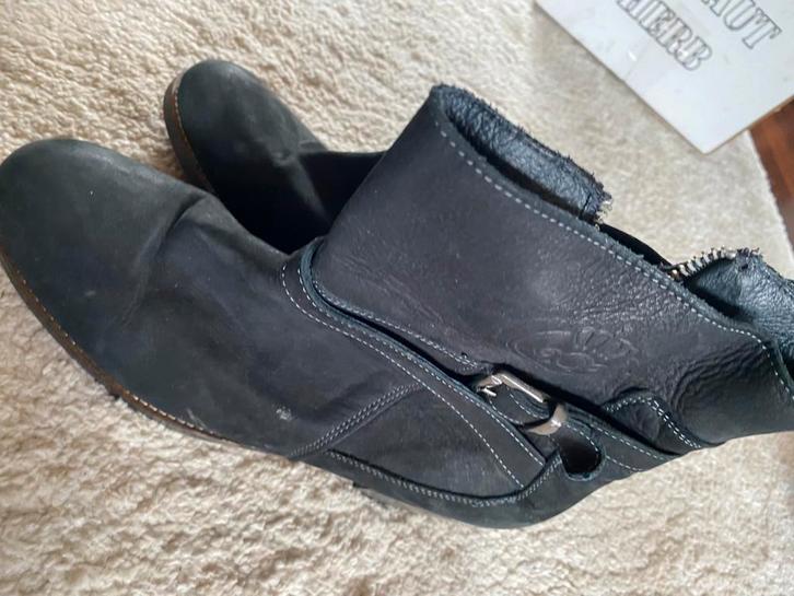 Dames laarzen - maat 42 - zwart - volledig leer - als nieuw, Kleding | Dames, Schoenen, Zo goed als nieuw, Hoge laarzen, Zwart