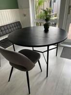 Tafel rond zwart, DESIGN als nieuw ! 1.20 doorsnee koopje, Huis en Inrichting, Ophalen, Zo goed als nieuw, Vijf personen of meer