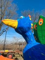 Kop ,vleugels en pakken pauw carnavalswagen, Hobby en Vrije tijd, Feestartikelen, Ophalen, Carnaval