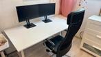 Trotten zit/sta bureau wit 160x80cm, Huis en Inrichting, Bureaus, Ophalen, In hoogte verstelbaar, Gebruikt