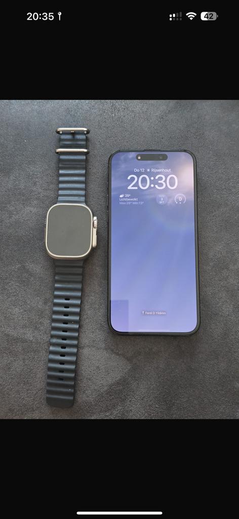 Iphone 15 pro max& Apple watch ultra 1, Telecommunicatie, Mobiele telefoons | Apple iPhone, Zo goed als nieuw, 256 GB, Zwart, Ophalen of Verzenden