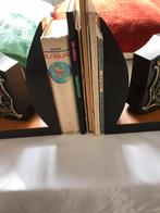 Boekensteunen met zeilschip mooi hout, Antiek en Kunst, Curiosa en Brocante, Ophalen of Verzenden