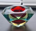 Murano Sommerso diamond asbak Flavio Poli, Antiek en Kunst, Antiek | Glas en Kristal, Ophalen of Verzenden