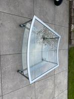 Glazen TV Tafel met wieltjes   - Gebruikt & Goedkoop!, Gebruikt, Glas, Overige vormen, Minder dan 50 cm