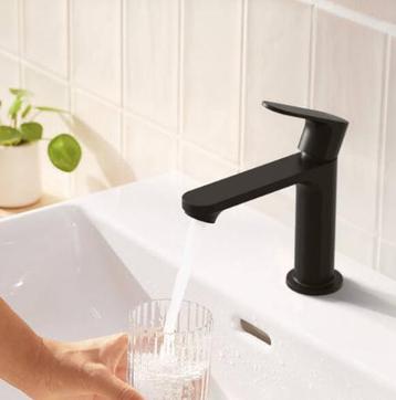 NIEUWE Hansgrohe wastafel mengkraan Rebris S 110 mat zwart beschikbaar voor biedingen