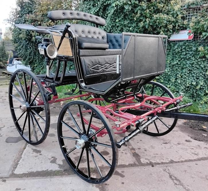 SPIDER PHAETON REPLICA 1 EN 2 SPAN ZGAN MET SCHIJFREMMEN, Dieren en Toebehoren, Rijtuigen en Koetsen, Zo goed als nieuw, Paard