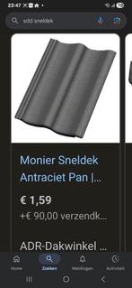 Sneldek monier dakpan, Ophalen, Steen of Klei, Zo goed als nieuw, 15 m² of meer
