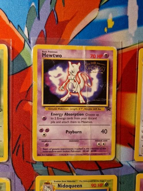 Mewtwo Promo Wb The First Movie 3 Heavy Played, Hobby en Vrije tijd, Verzamelkaartspellen | Pokémon, Gebruikt, Losse kaart, Ophalen of Verzenden