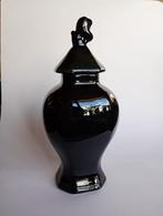 Zwarte vaas,Royal delft, zonder beschildering, Ophalen of Verzenden, Gebruikt