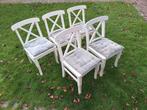 Witte stoelen, Huis en Inrichting, Stoelen, Ophalen, Gebruikt, Wit, Vijf, Zes of meer stoelen