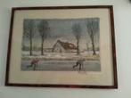 schilderij van A. Pauwel Winterlandschap, Huis en Inrichting, Minder dan 50 cm, Gebruikt, Oorspronkelijke maker, Ophalen of Verzenden
