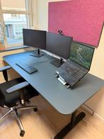 IKEA Bekant Bureau 160x80 - Blauw/Zwart, Huis en Inrichting, Bureaus, Ophalen, Gebruikt, Bureau