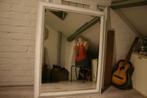750 Grote houten spiegel Facet geslepen 116 cm x 91 cm, Huis en Inrichting, Woonaccessoires | Spiegels, Rechthoekig, Zo goed als nieuw