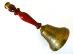 Oude messing handbel, vergaderbel tafelbel schoolbel bel, Ophalen of Verzenden