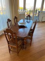 Antieke tafel stoelen kasteeltafel antiek eettafel, Ophalen