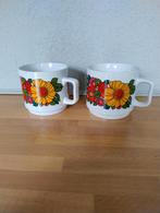 Set vintage soepkoppen, Huis en Inrichting, Keuken | Servies, Ophalen of Verzenden, Zo goed als nieuw, Glas, Overige stijlen