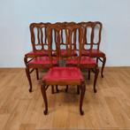 Vintage Landelijke eettafelstoelen stoelen eetkamerstoelen 2, Valkenswaard, Gebruikt, Bruin, Info@flashbackfurniture.nl