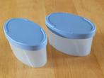 Stapelbare tupperware bewaardozen, Ophalen of Verzenden, Gebruikt, Blauw, Bus of Trommel