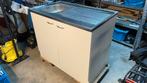 Keuken onderkast met spoelbak en bovenkast, Huis en Inrichting, Ophalen, Gebruikt, Wit, 50 tot 100 cm