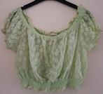 Lichtgroene kanten top maat 152/158 NIEUW (0766), Kinderen en Baby's, Kinderkleding | Maat 152, Meisje, Nieuw, Ophalen of Verzenden