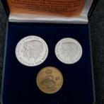 Beatrix Inhuldiging 1980 -  rijksdaalder,  gulden, penning, Postzegels en Munten, Munten | Nederland, Setje, Koningin Beatrix