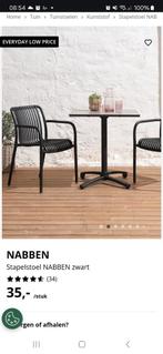 Stapelbare tuinstoelen zwart, Ophalen, Nieuw, Kunststof, Stapelbaar