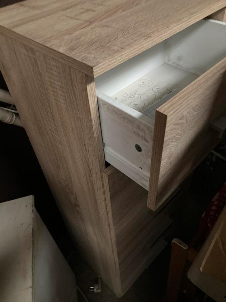 Houten ladekast, Huis en Inrichting, Kasten | Kledingkasten, Gebruikt, 100 tot 150 cm, Minder dan 50 cm, Minder dan 25 cm, Met lade(s)