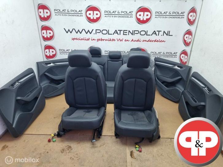 Audi A3 8V Sedan Interieur Leder Zwart Met Panelen, Auto-onderdelen, Interieur en Bekleding