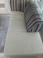 Bankstel 3 en 2 zits beige leer, Huis en Inrichting, Ophalen, Gebruikt, Rechte bank, 200 tot 250 cm