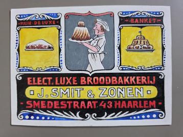 049) ORIGINEEL ONTWERP J.SMIT & ZONEN HAARLEM  BROODBAKKERIJ beschikbaar voor biedingen