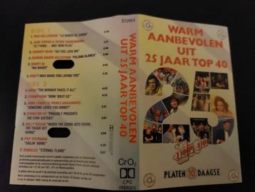 WARM AANBEVOLEN UIT 25 JAAR TOP 40 (CASSETTEBANDJE) beschikbaar voor biedingen