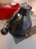 Set van 2 grote zwarte industriële hanglampen., Ophalen, Zo goed als nieuw, Minder dan 50 cm