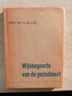 Wijsbegeerte van de godsdienst, Boeken, Gelezen, Ophalen of Verzenden, Prof. dr. H. de Vos, Nederland