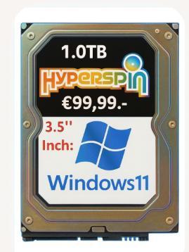 1TB Hyperspin HDD 3,5'' Interface SATA + Windows 11, 25H2, Computers en Software, Harde schijven, Zo goed als nieuw, Desktop, Intern