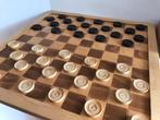 Dambord hout met damschijven, Hobby en Vrije tijd, Gezelschapsspellen | Bordspellen, Een of twee spelers, Ophalen of Verzenden
