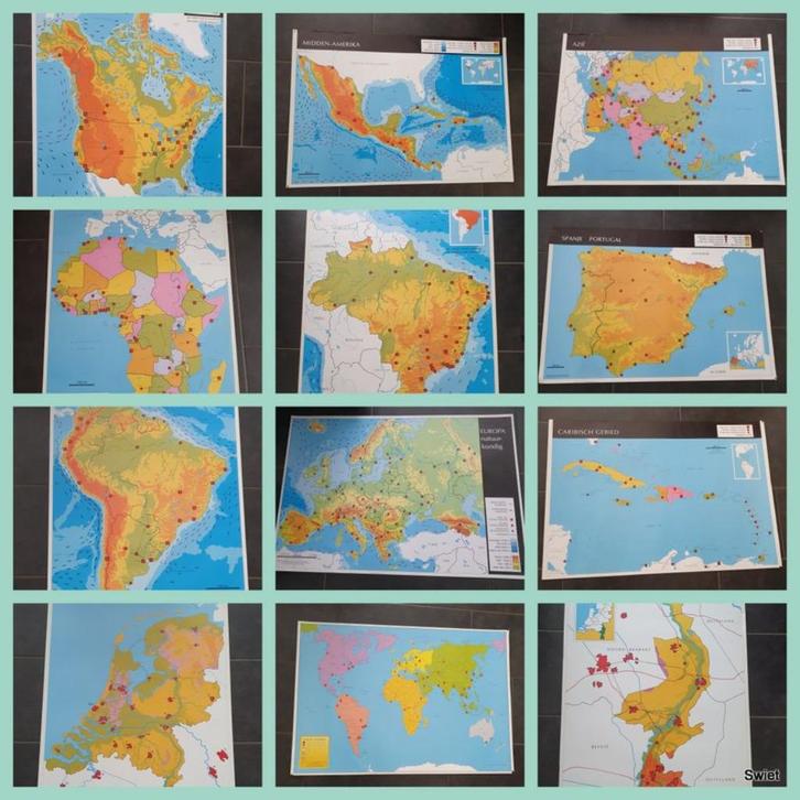 3 schoolplaat schoolplaten schoolposter poster schoolposter, Antiek en Kunst, Antiek | Schoolplaten, Natuur en Biologie, Verzenden