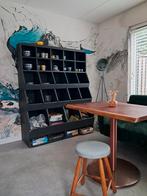 Houten tafels met koperen onderstel Eettafel Bar Bartafel, Ophalen, 50 tot 100 cm, Tot twee personen, 50 tot 100 cm