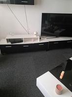 TV Meubel Zwart/Wit, Ophalen, Overige materialen, 150 tot 200 cm, Zo goed als nieuw