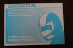 Honda VTR1000F Firestorm 1997 owner’s manual, Motoren, Handleidingen en Instructieboekjes, Ophalen of Verzenden, Honda
