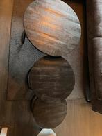 Set van 3 ronde bijzettafels, Huis en Inrichting, Tafels | Salontafels, Ophalen, Gebruikt, 50 tot 100 cm, Rond